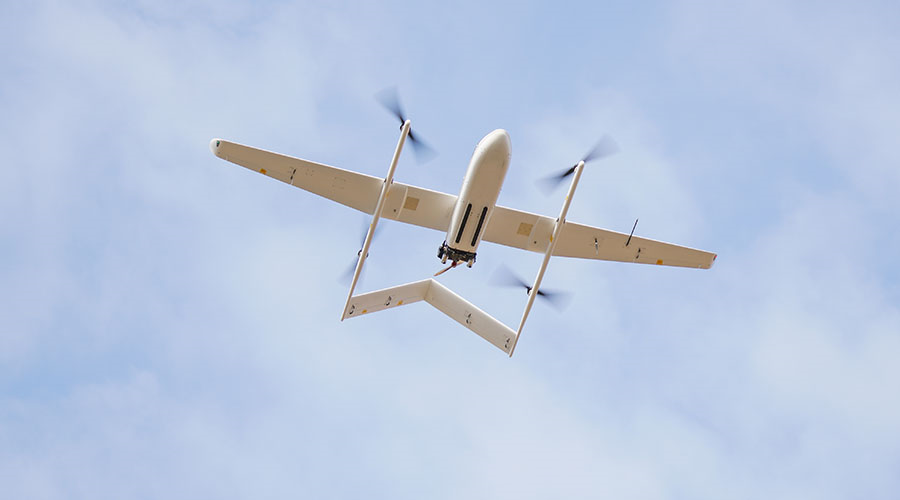 drone flying in the air
