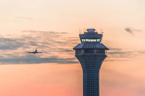 air traffic control tower at airport